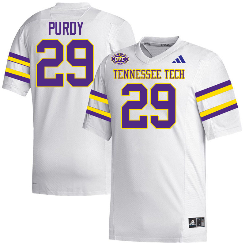 Tennessee Tech Golden Eagles #29 Kaleb Purdy College Football Jerseys,Uniforms-White